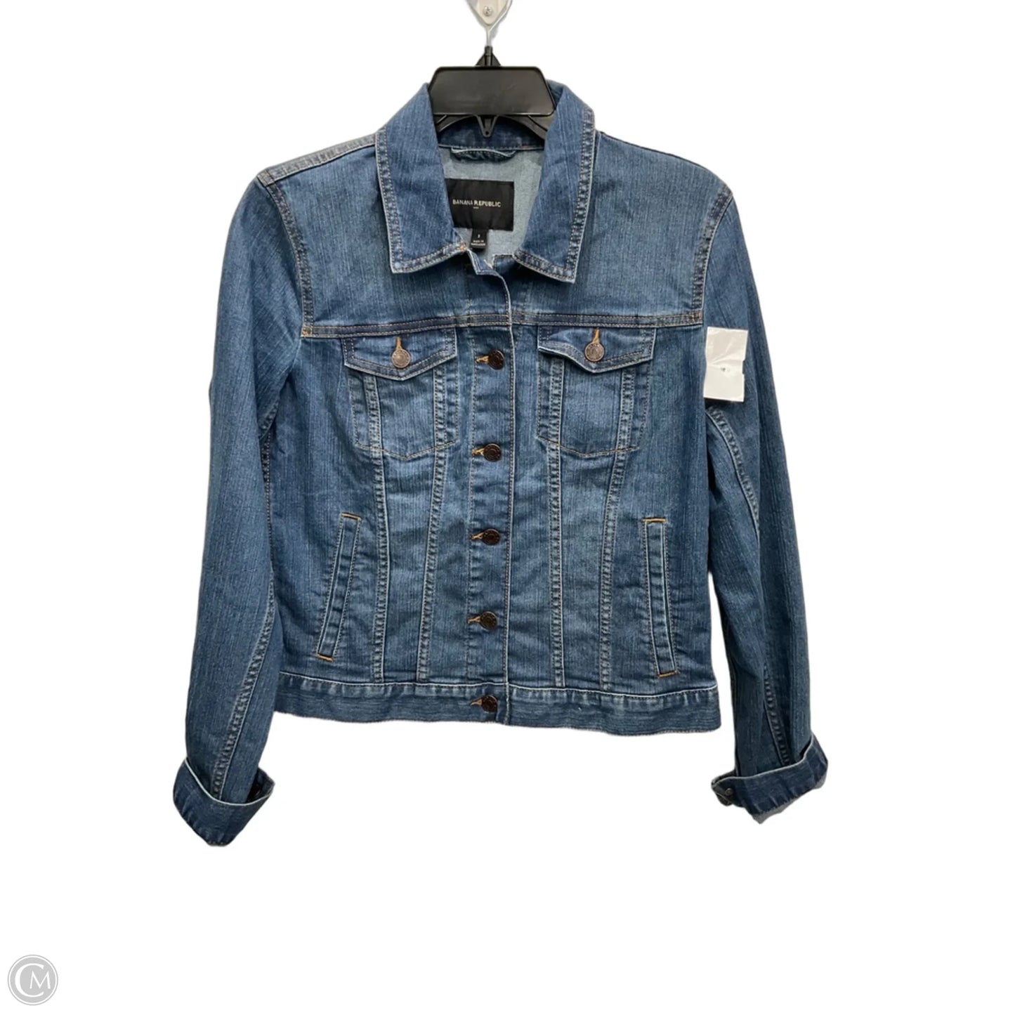 Jacket Denim By Banana Republic In Blue Denim, Size: S