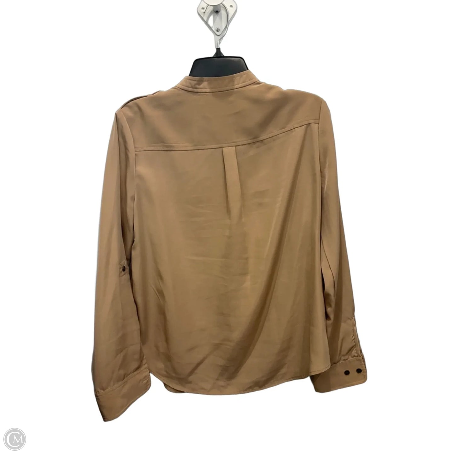 Blouse Long Sleeve By Jones New York In Tan, Size: S