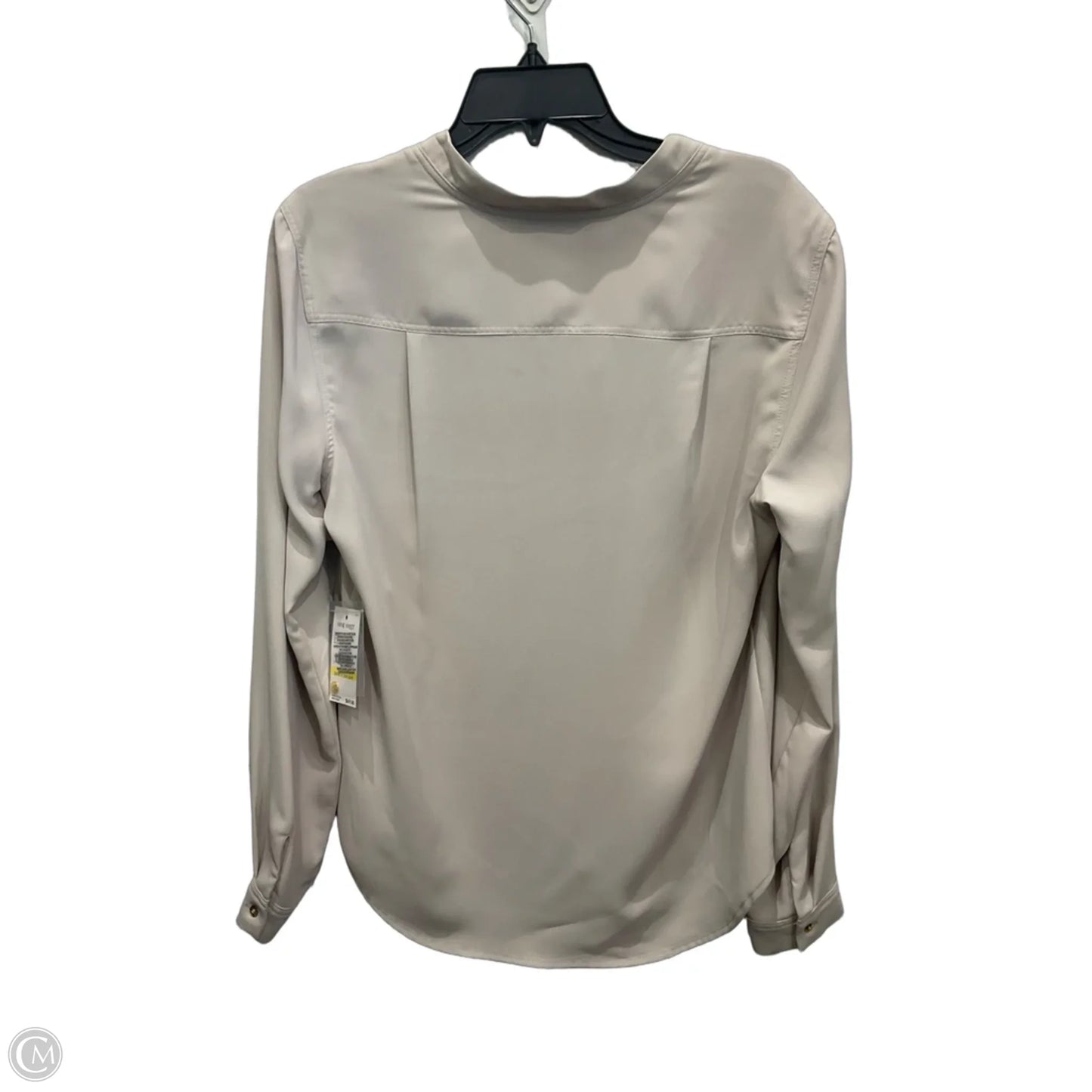 Blouse Long Sleeve By Nine West In Beige, Size: M