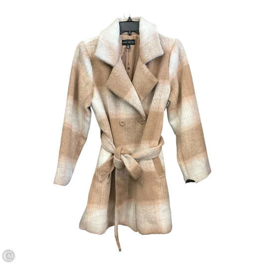 Coat Faux Fur & Sherpa By Susan Graver In Cream & Tan, Size: M
