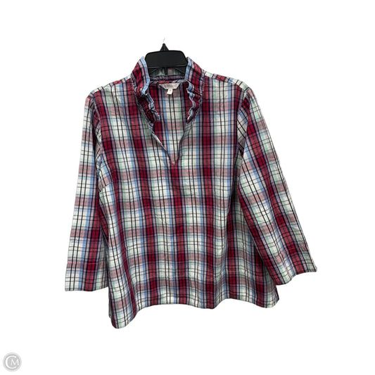 Top 3/4 Sleeve By Crown And Ivy In Striped Pattern, Size: Xxl