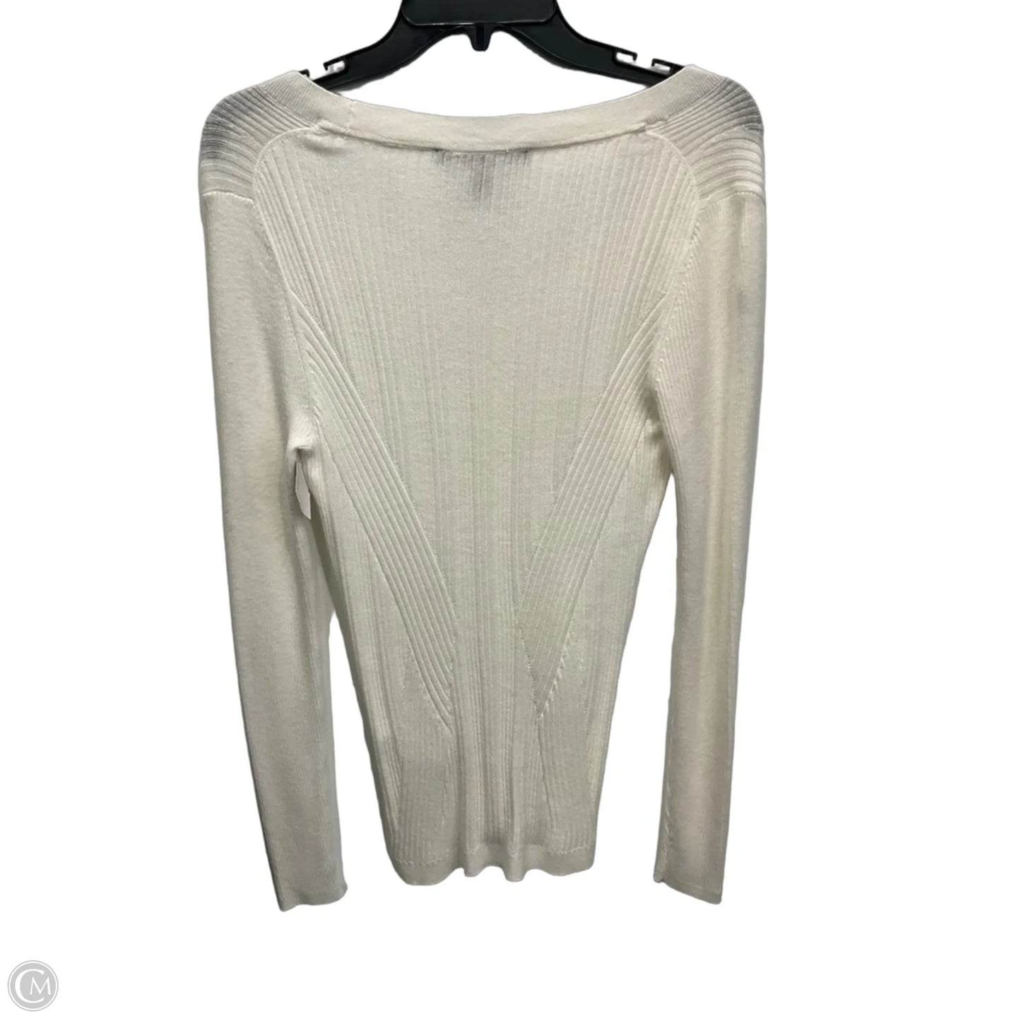 Top Long Sleeve By White House Black Market In Ivory, Size: M