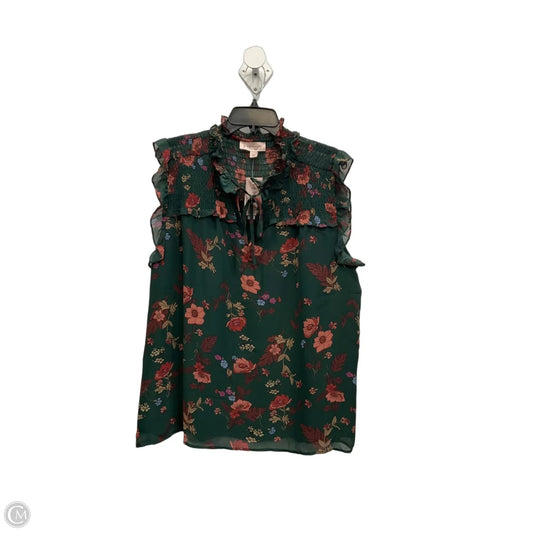 Top Sleeveless By Philosophy In Green, Size: 1x