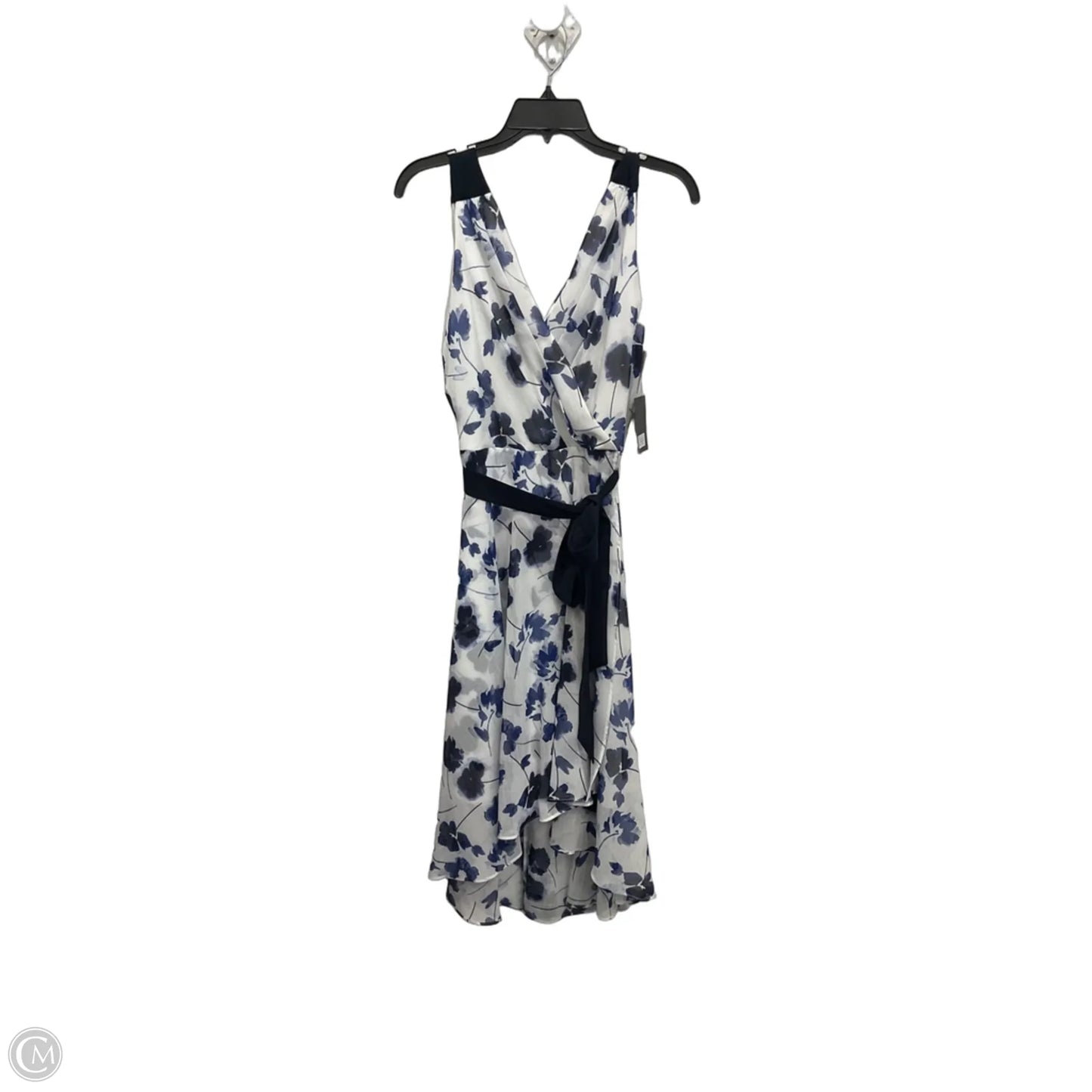 Dress Casual Midi By Dkny In Blue & White, Size: M