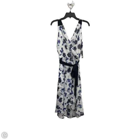 Dress Casual Midi By Dkny In Blue & White, Size: M
