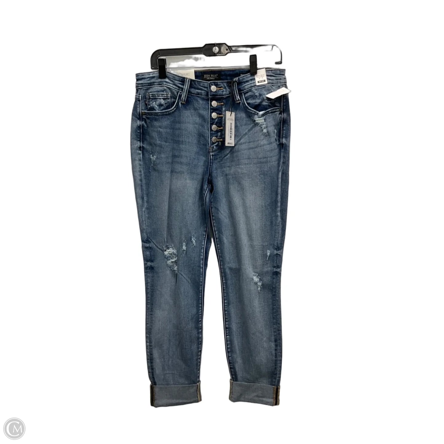 Jeans Straight By Judy Blue In Blue Denim, Size: 8