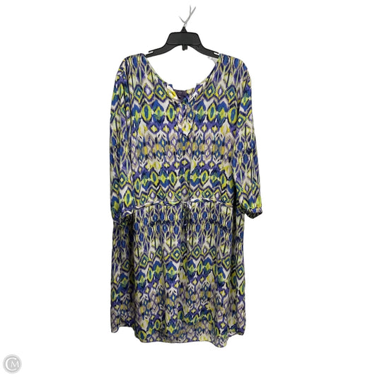 Dress Casual Midi By Clothes Mentor In Multi-colored, Size: 3x