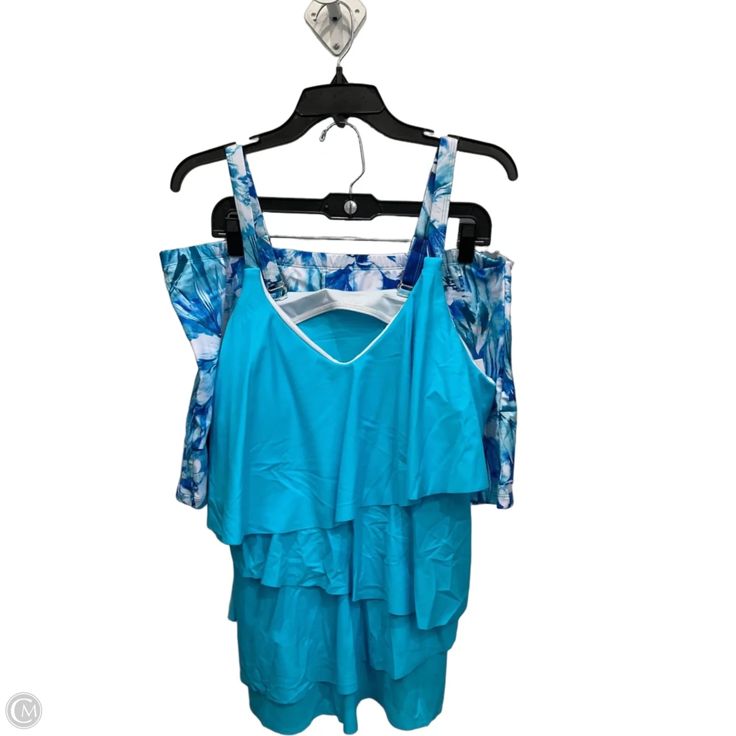Swimsuit 2pc By Clothes Mentor In Blue, Size: 4x