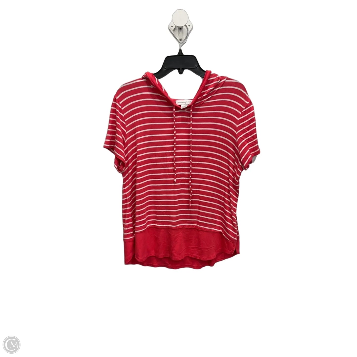 Top Short Sleeve By Christopher And Banks In Striped Pattern, Size: L