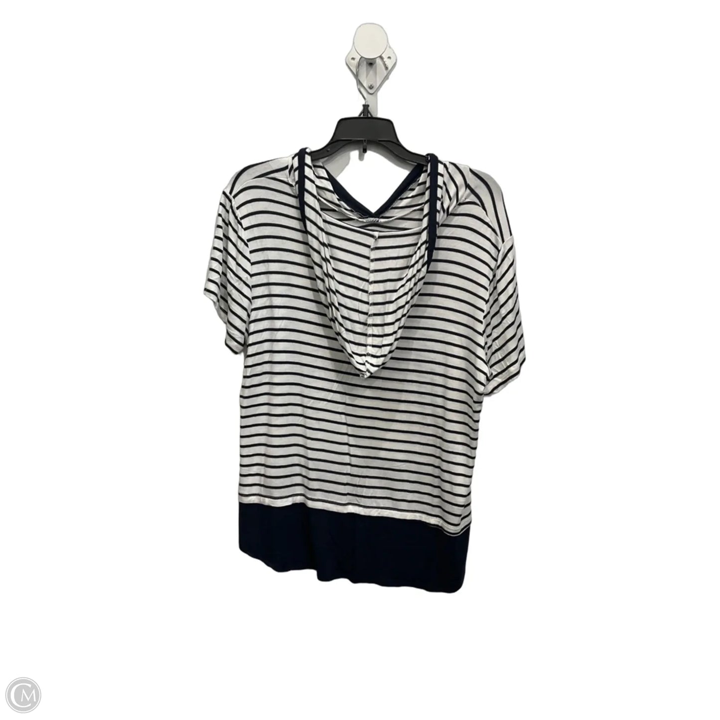Top Short Sleeve By Christopher And Banks In Striped Pattern, Size: L