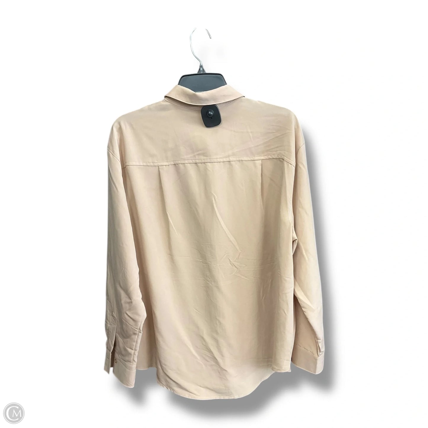 Blouse Long Sleeve By Old Navy In Tan, Size: L