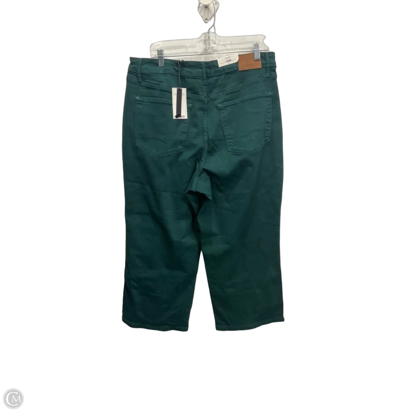 Jeans Wide Leg By Judy Blue In Green Denim, Size: 18