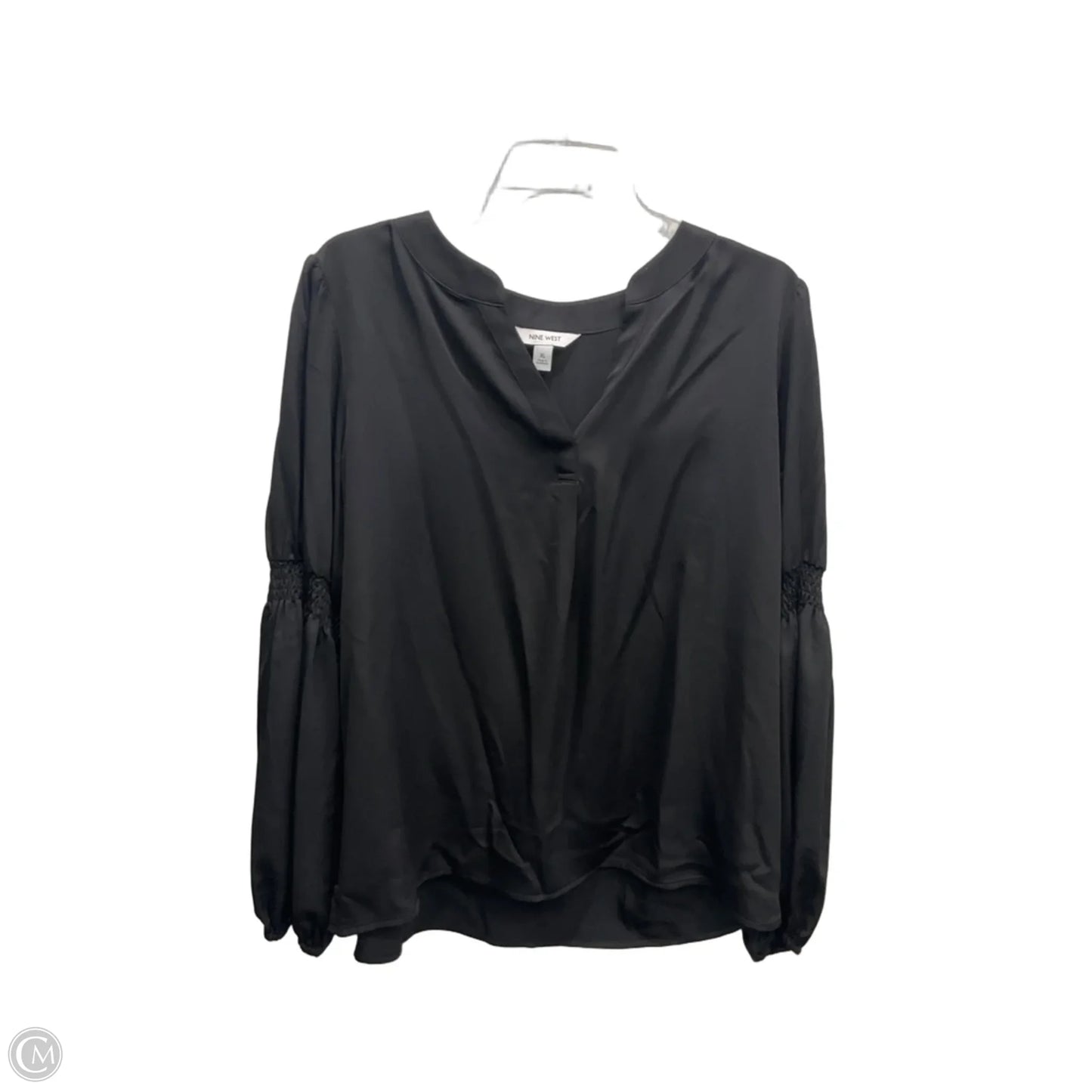 Top Long Sleeve By Nine West In Black, Size: Xl