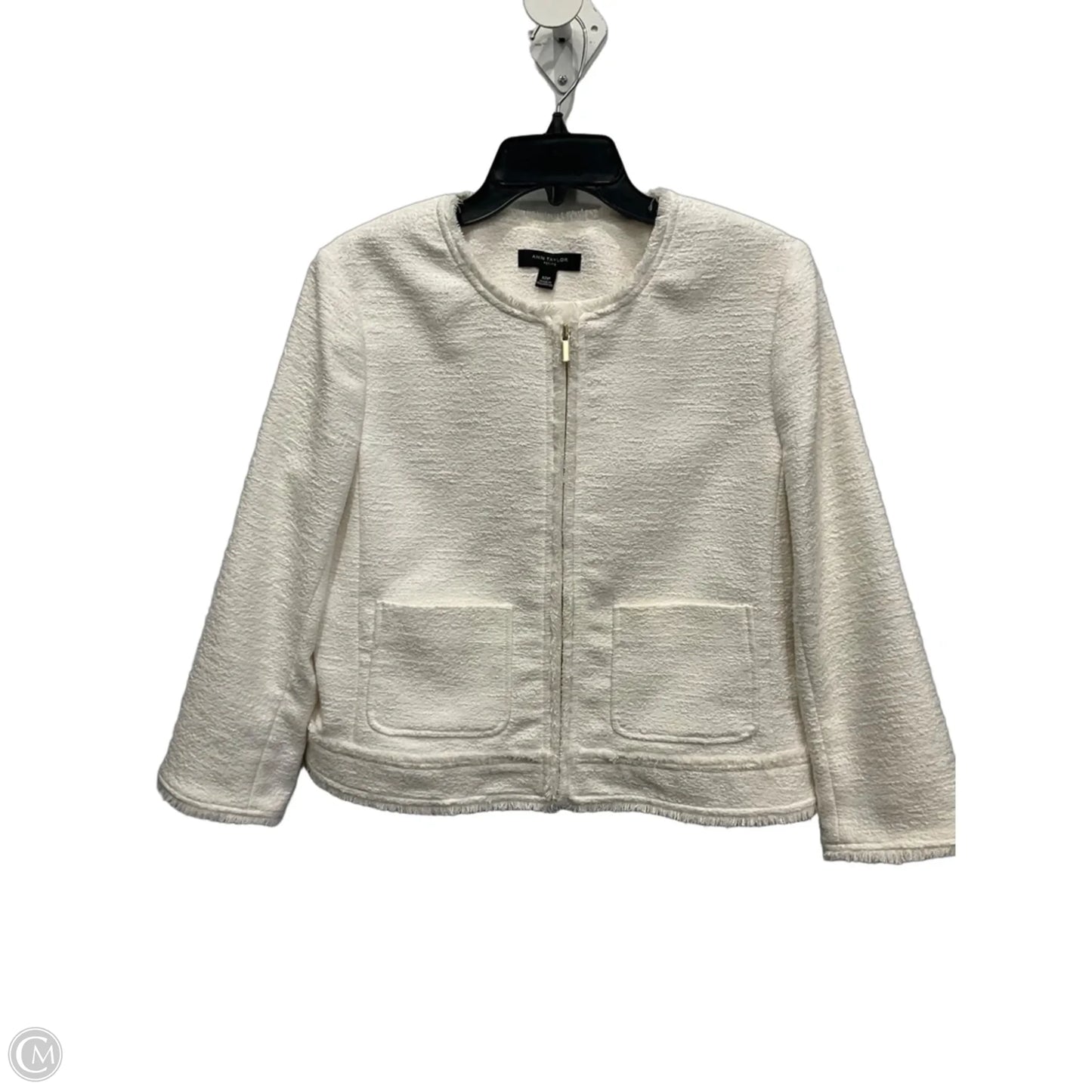 Blazer By Ann Taylor In Ivory, Size: 12p