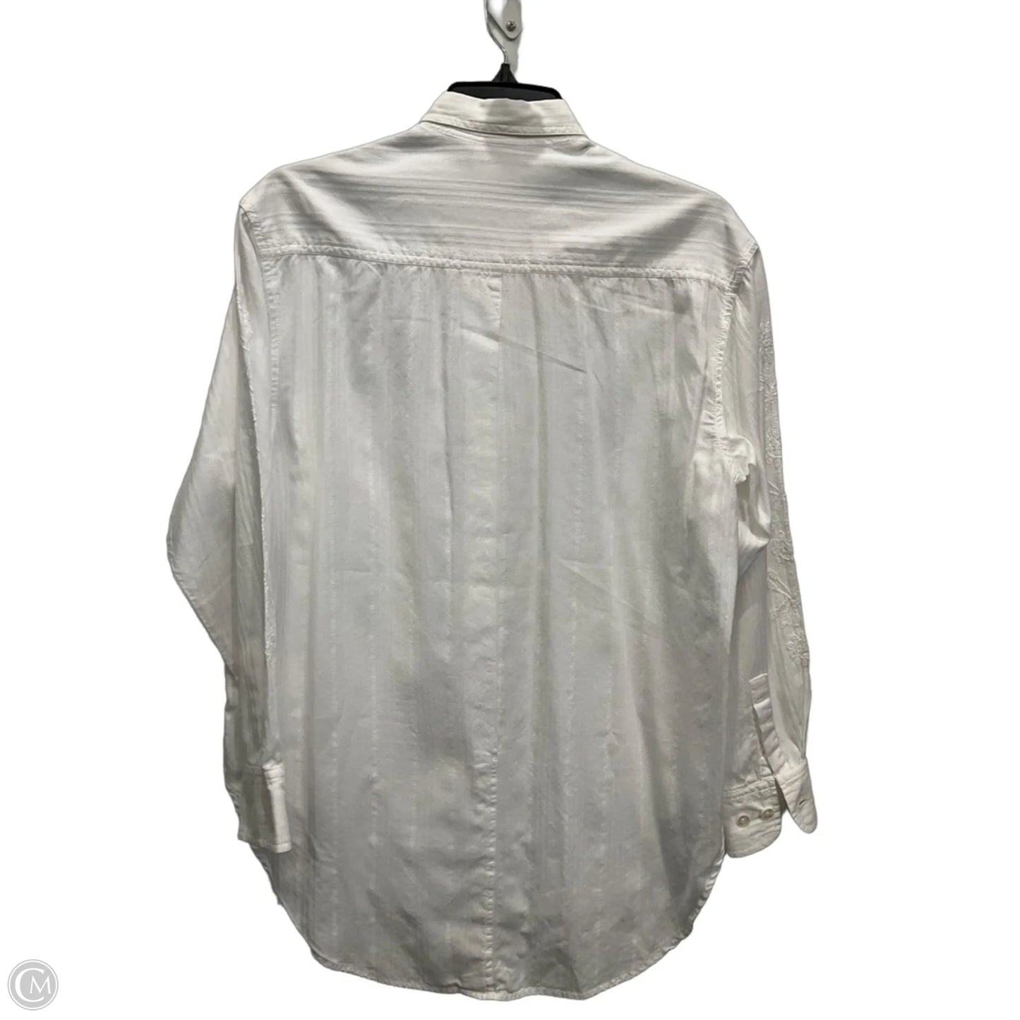 Blouse Long Sleeve By Chicos In White, Size: 0