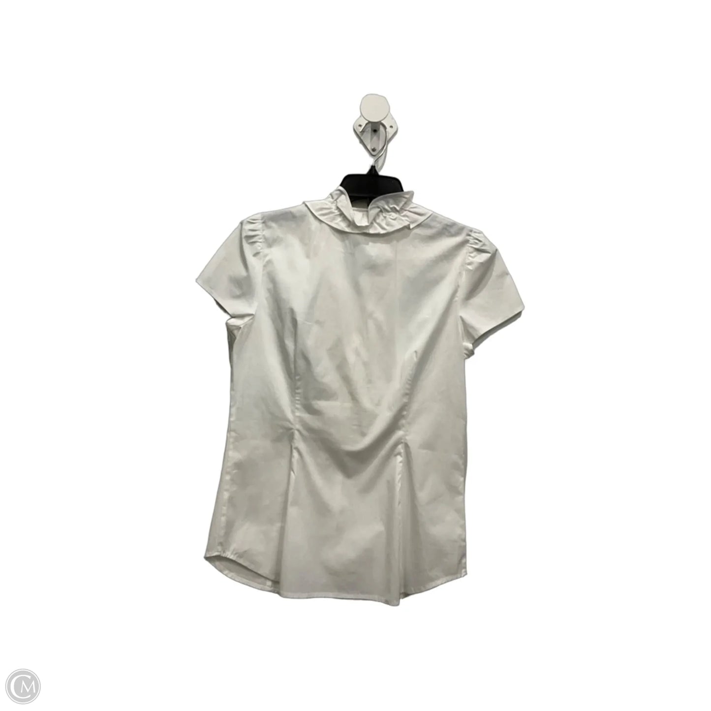 Blouse Short Sleeve By Loft In White, Size: M