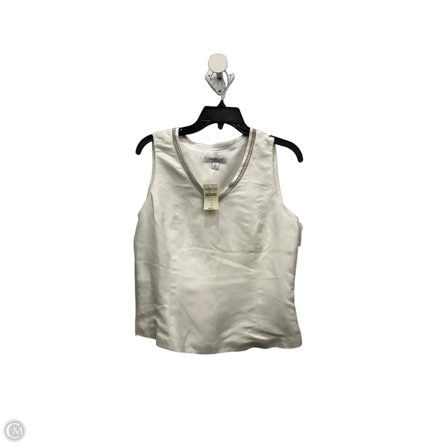 Top Sleeveless By Coldwater Creek In Ivory, Size: S