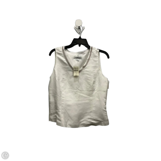 Top Sleeveless By Coldwater Creek In Ivory, Size: S