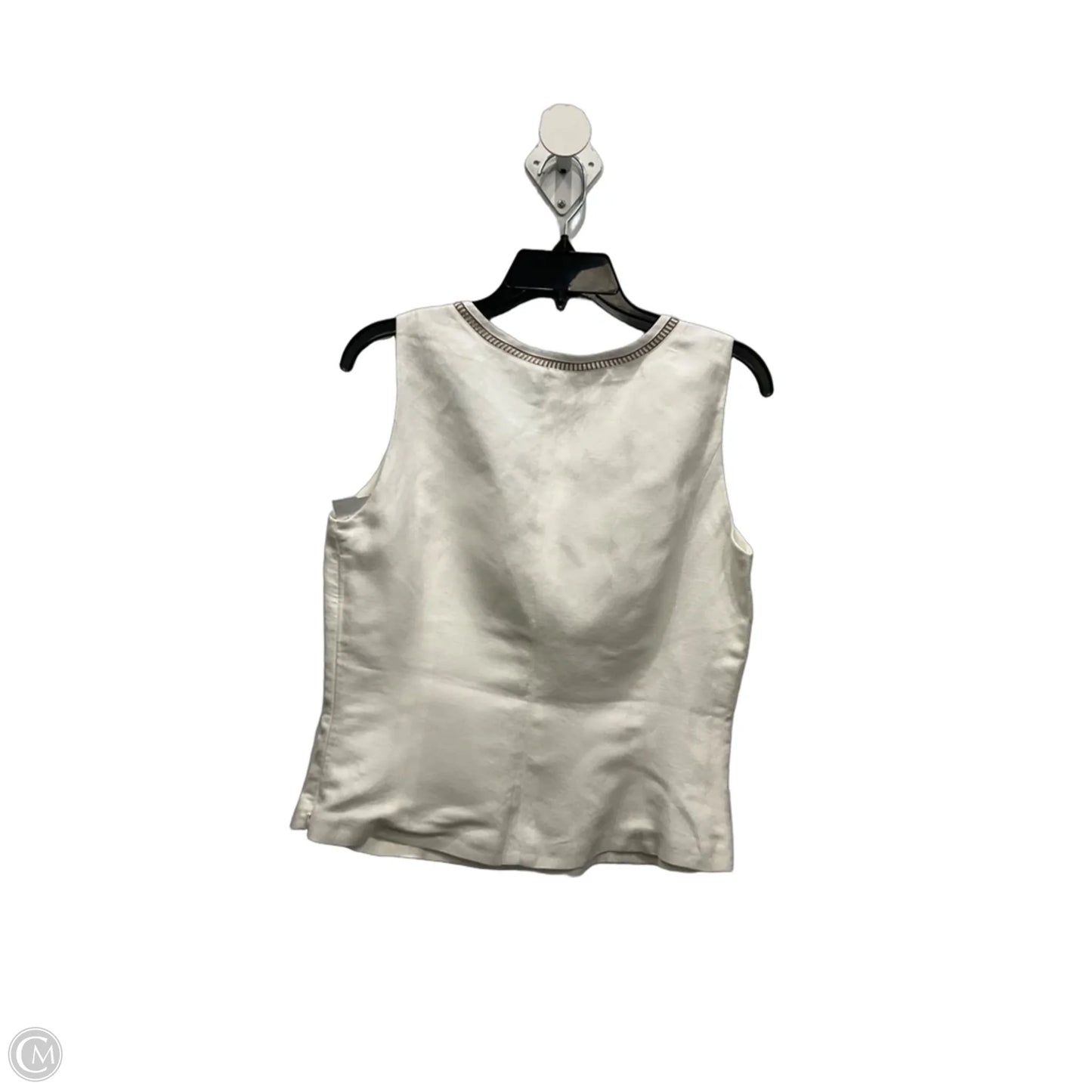 Top Sleeveless By Coldwater Creek In Ivory, Size: S