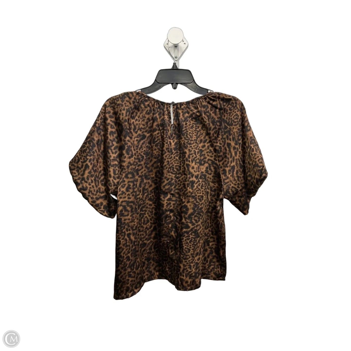 Top Short Sleeve By Dkny In Animal Print, Size: L