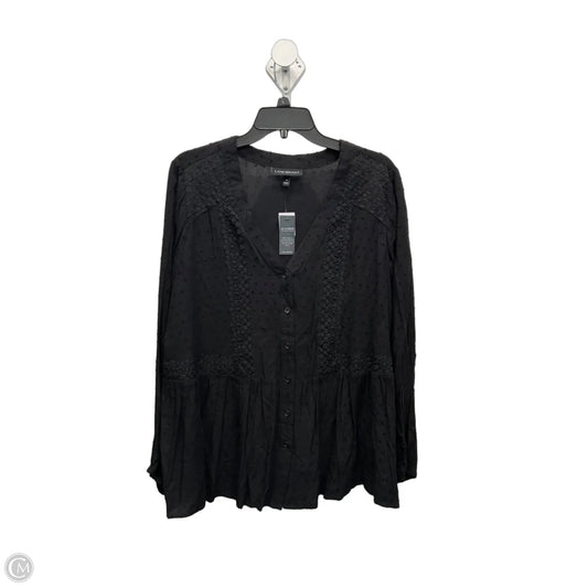 Top Long Sleeve By Lane Bryant In Black, Size: Xl