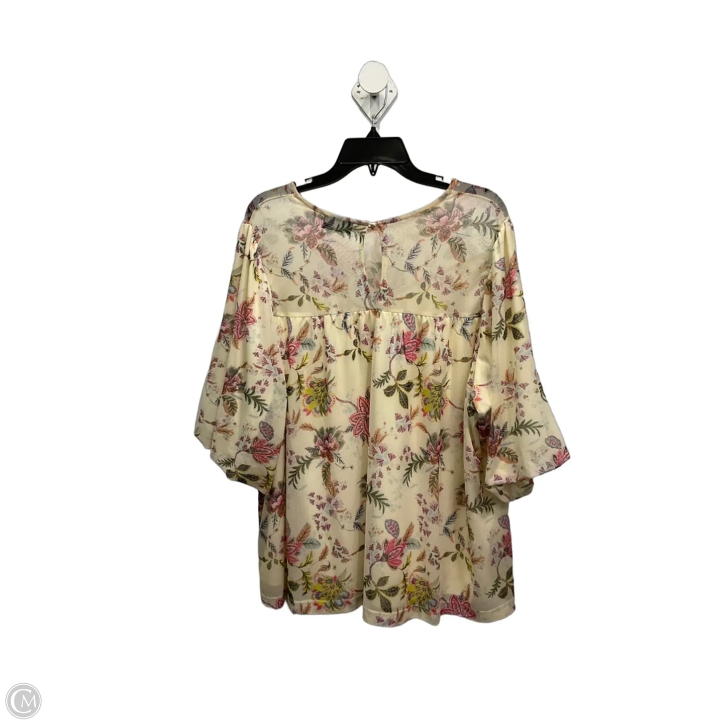 Top Short Sleeve By Lane Bryant In Floral Print, Size: 1x