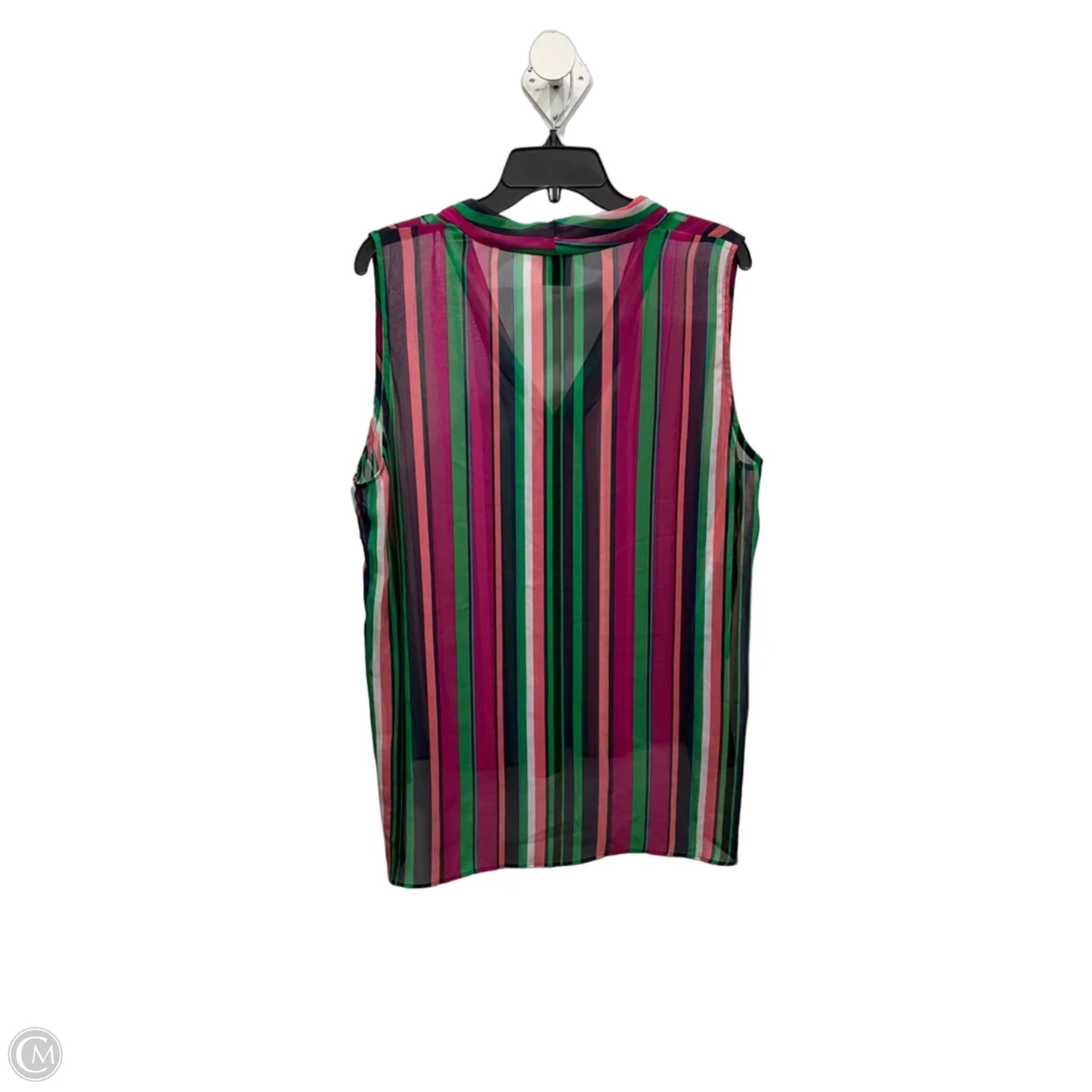 Top Sleeveless By Anne Klein In Striped Pattern, Size: Xl