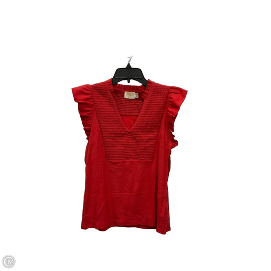 Top Sleeveless By Nation In Red, Size: M