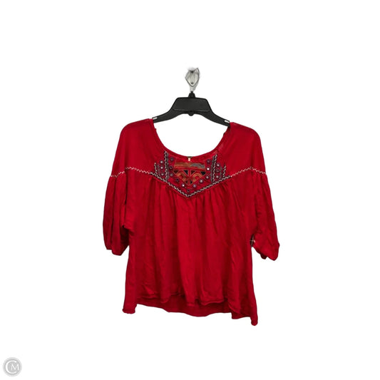 Top Long Sleeve By Free People In Red, Size: Sp
