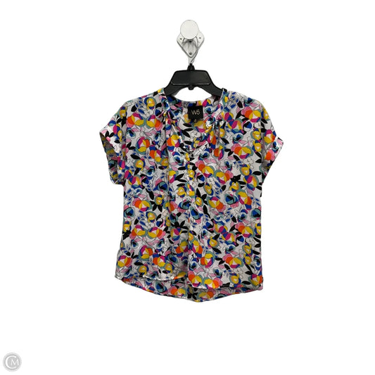 Top Short Sleeve By W5 In Multi-colored, Size: S