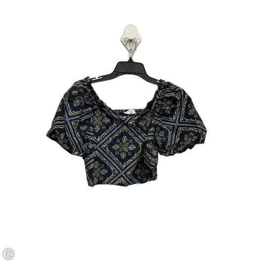 Top Short Sleeve By Loft In Multi-colored, Size: S