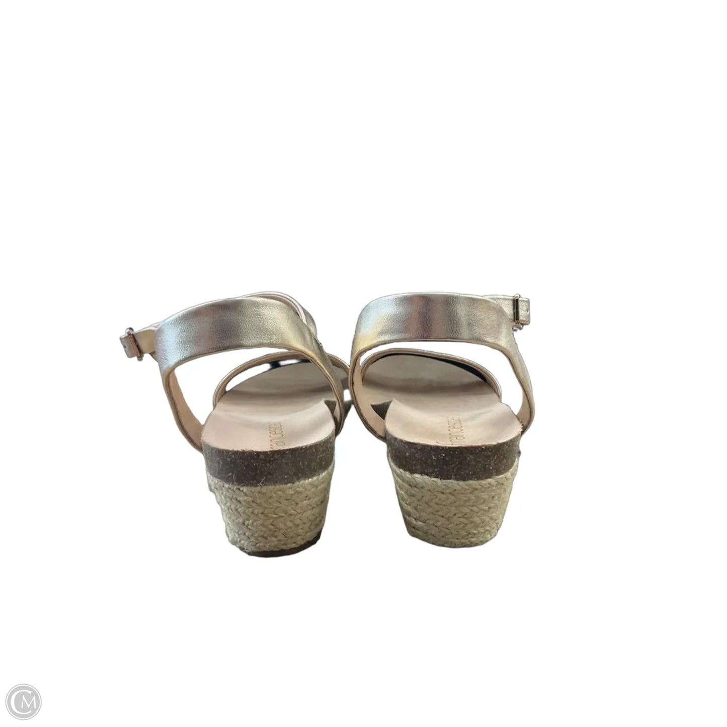 Sandals Heels Wedge By Francesca’s In Gold, Size: 10