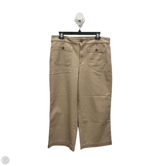 Jeans Wide Leg By Loft In Tan Denim, Size: 12p