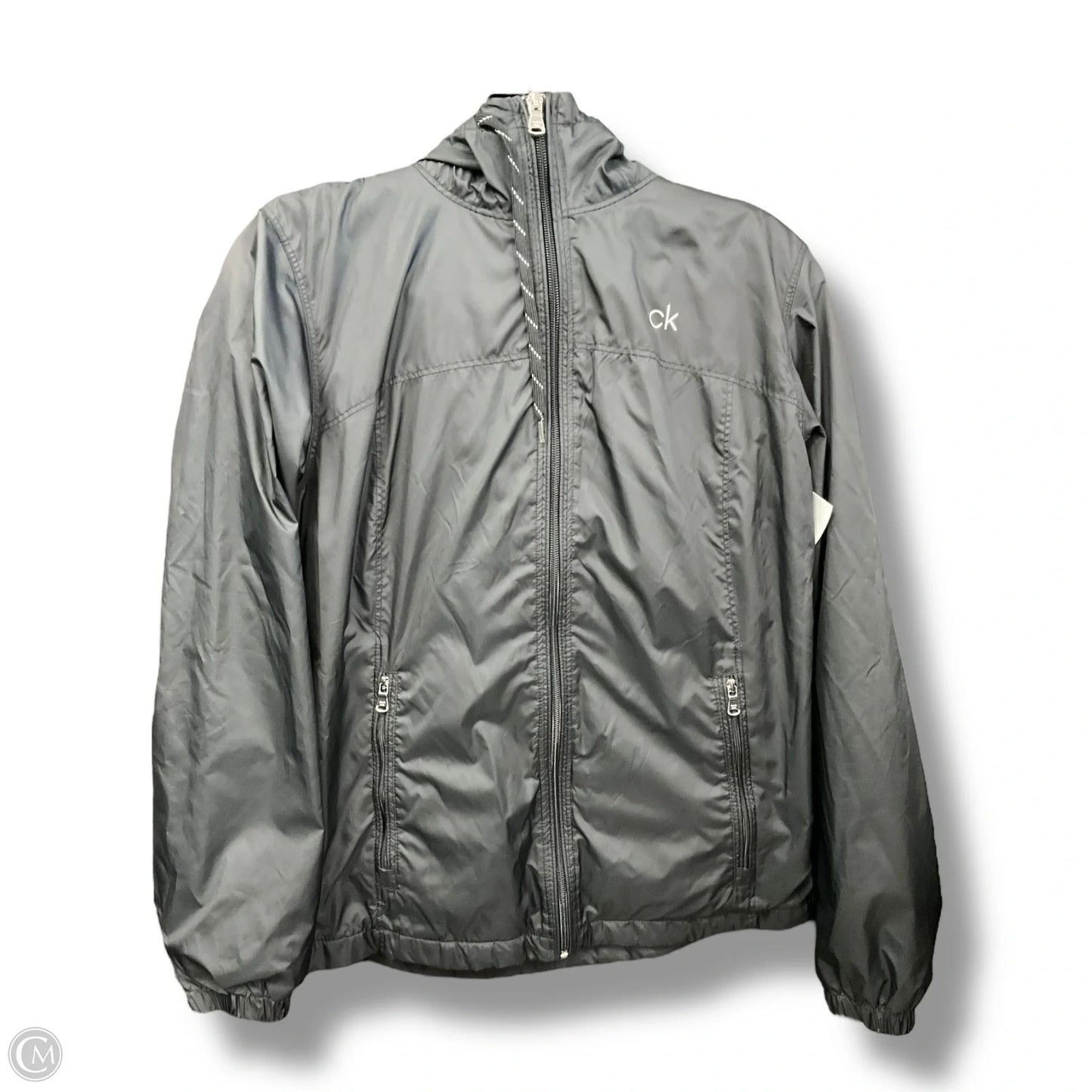Jacket Windbreaker By Calvin Klein In Black, Size: S