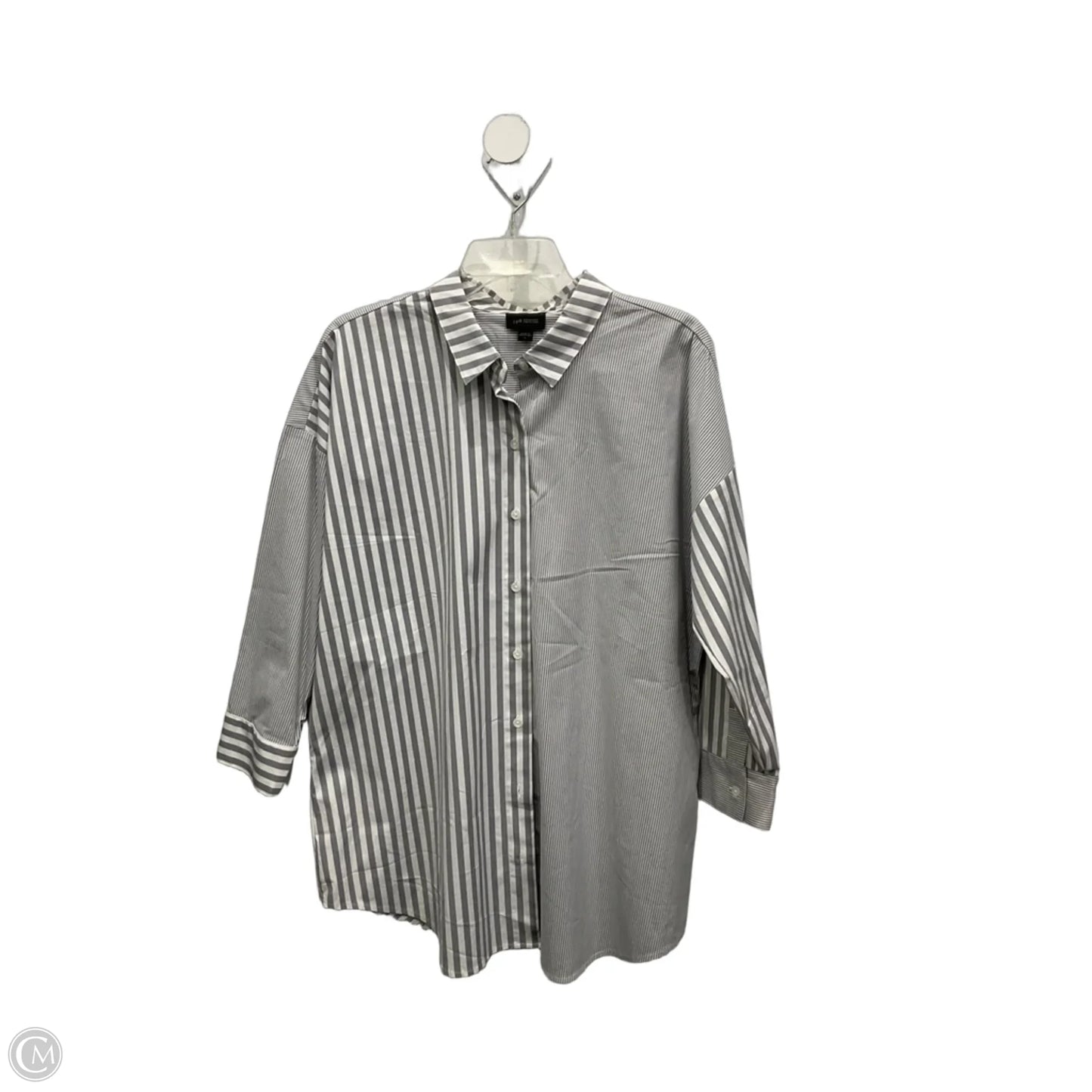 Blouse Long Sleeve By J. Jill In Striped Pattern, Size: L