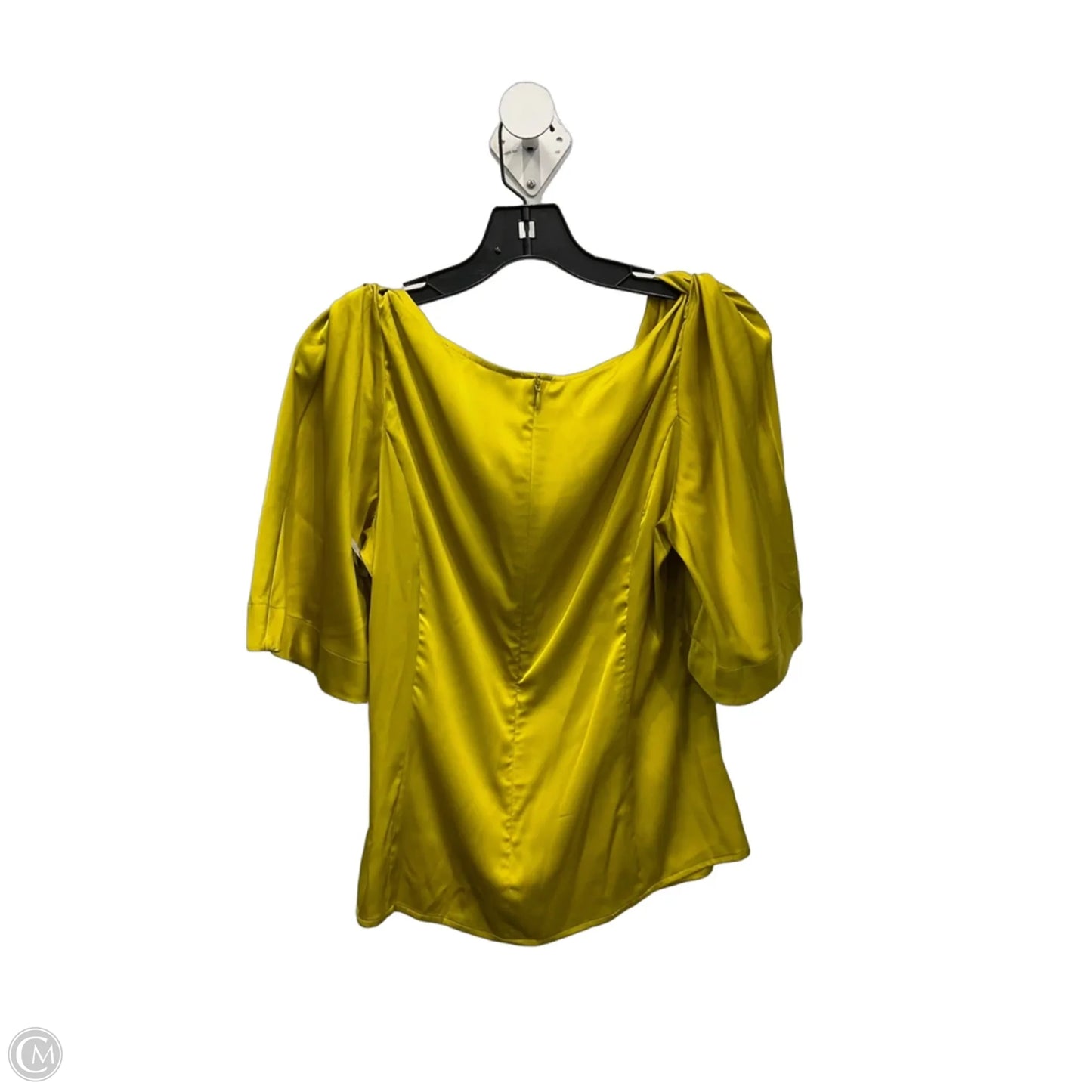 Top 3/4 Sleeve By White House Black Market In Chartreuse, Size: M
