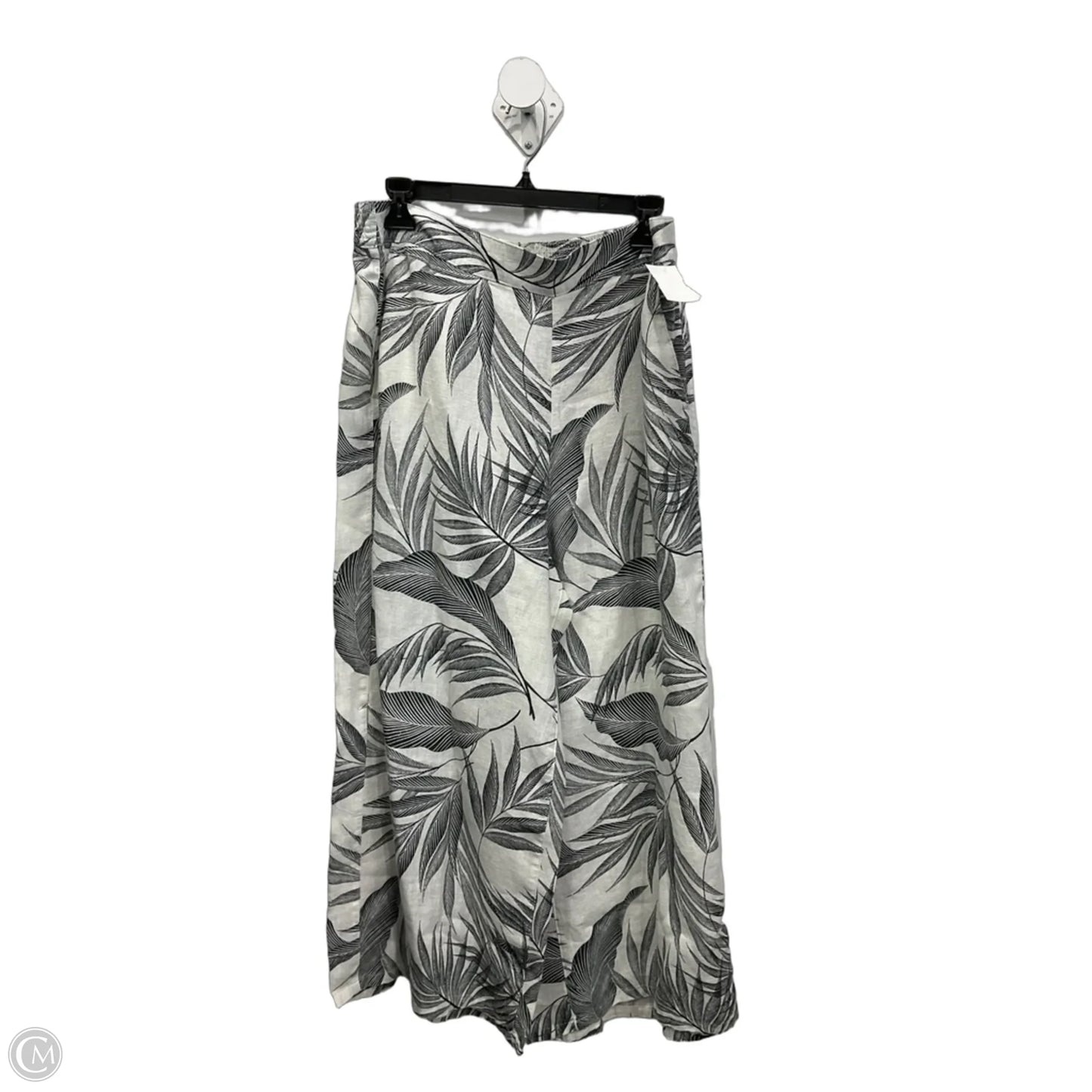 Pants Linen By Tahari In Black & White, Size: Xl