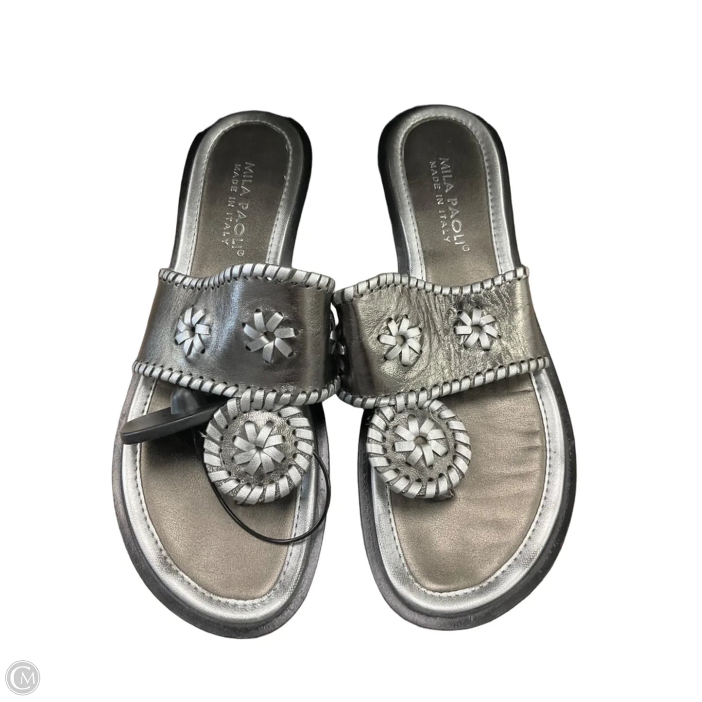 Sandals Flip Flops By Clothes Mentor In Grey, Size: 10