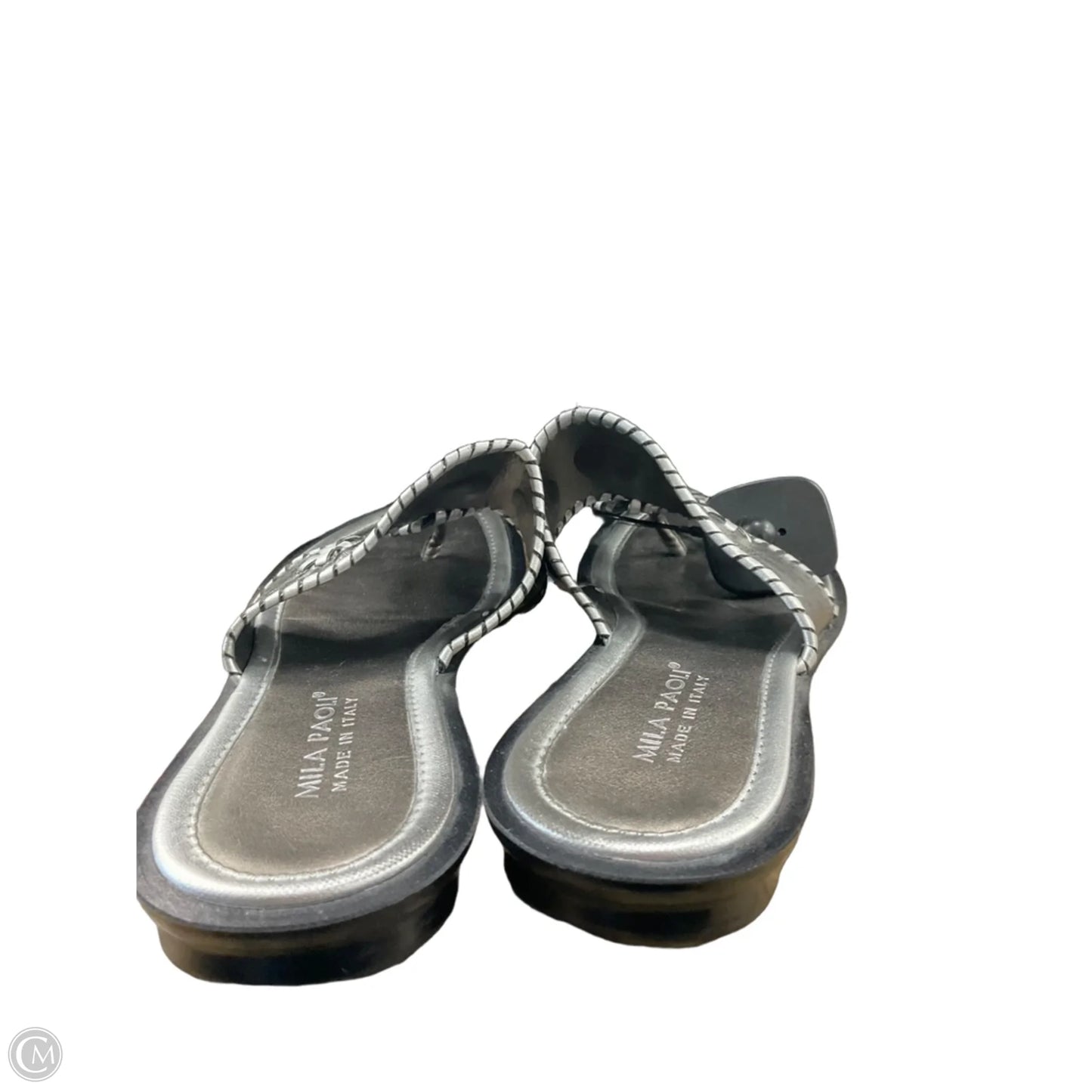 Sandals Flip Flops By Clothes Mentor In Grey, Size: 10