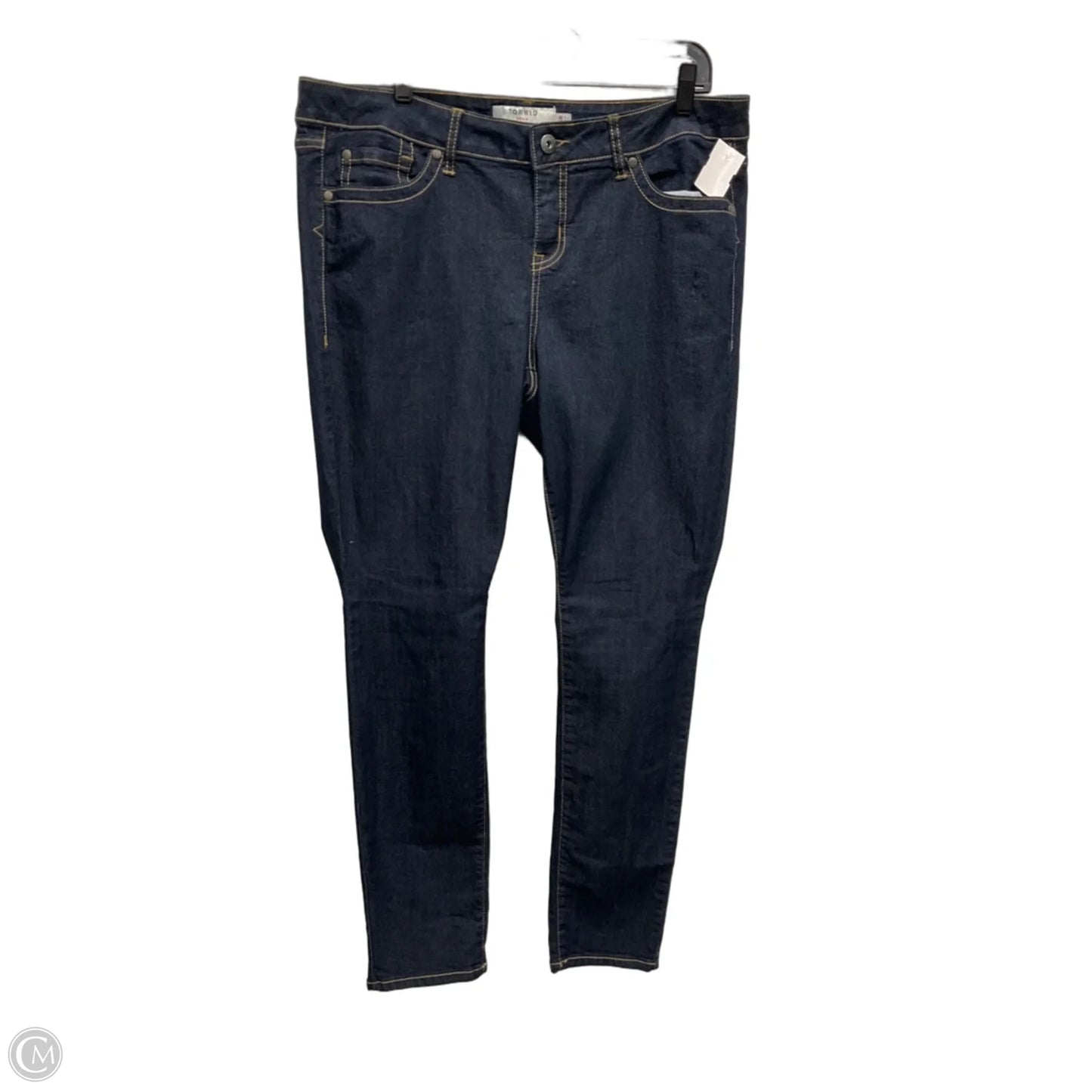 Jeans Straight By Torrid In Blue Denim, Size: 16