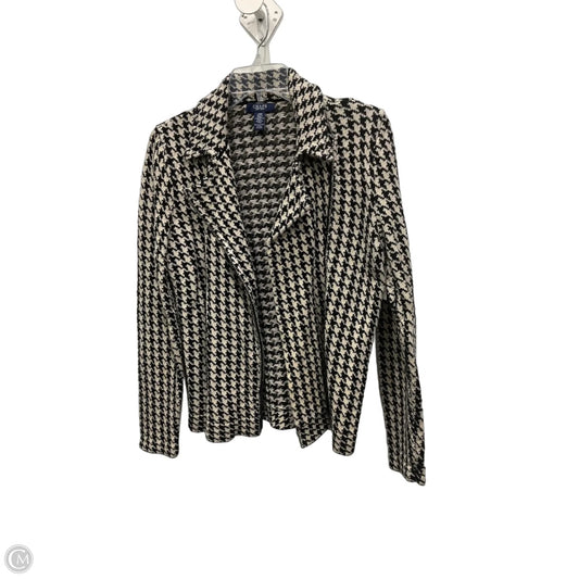 Cardigan By Chaps In Checkered Pattern, Size: L
