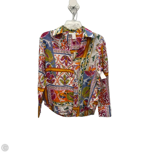 Blouse Long Sleeve By C And C In Multi-colored, Size: Xs