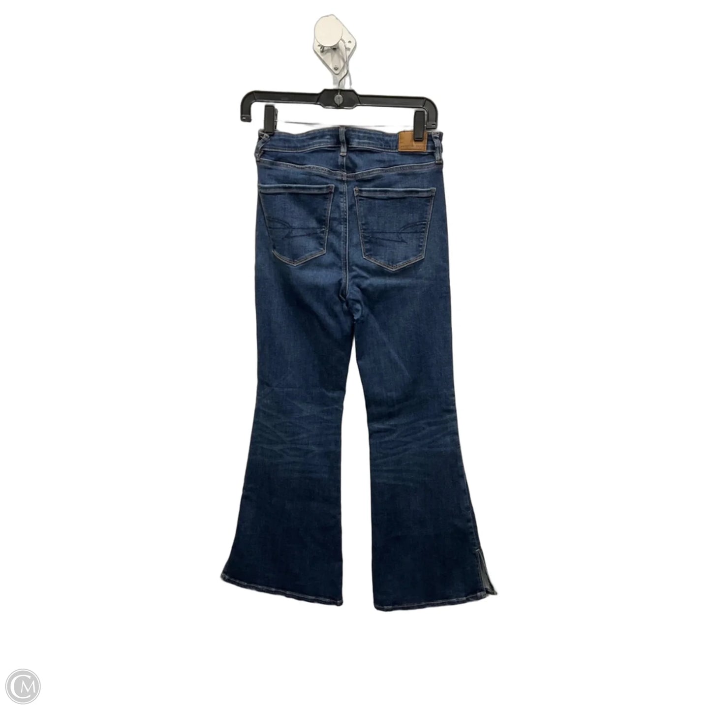 Jeans Wide Leg By American Eagle In Blue Denim, Size: 4