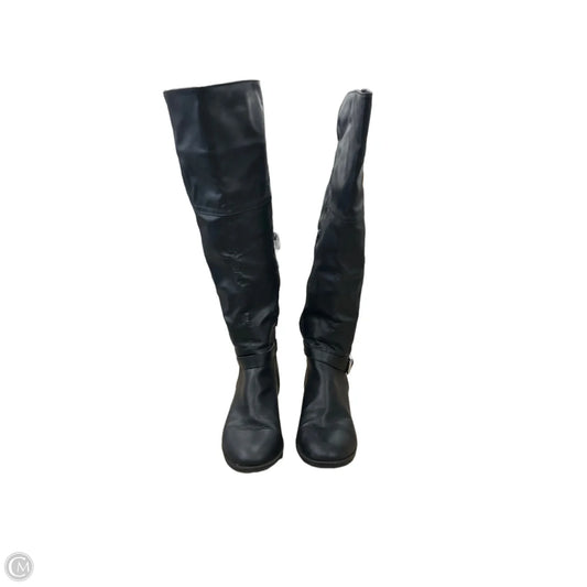 Boots Mid-calf Flats By Clothes Mentor In Black, Size: 10
