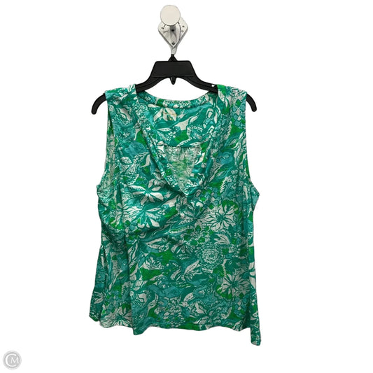 Top Sleeveless Designer By Lilly Pulitzer In Green, Size: Xxl