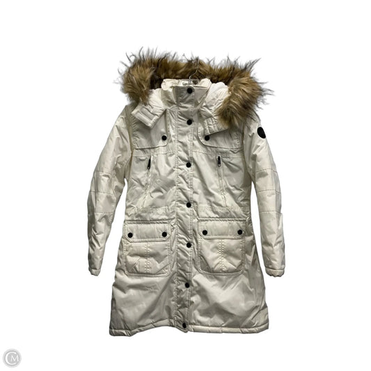 Jacket Puffer & Quilted By Steve Madden In Cream, Size: 10