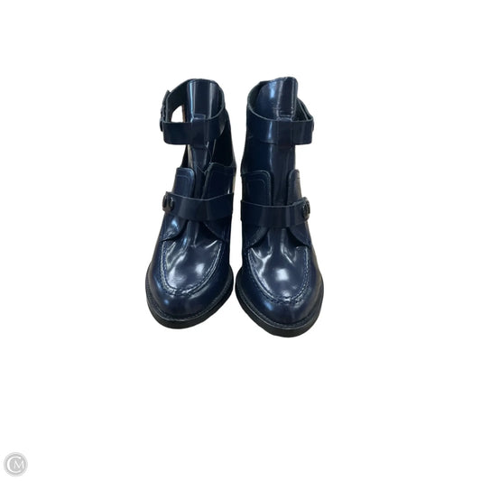 Boots Ankle Heels By Clothes Mentor In Navy, Size: 7