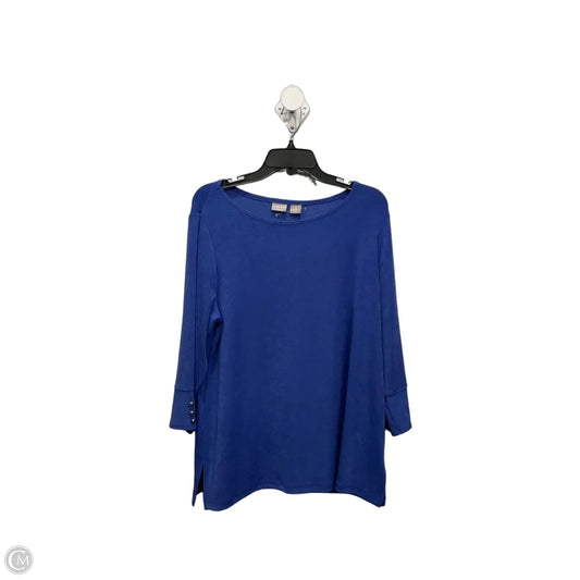 Top Short Sleeve By Chicos In Blue, Size: L