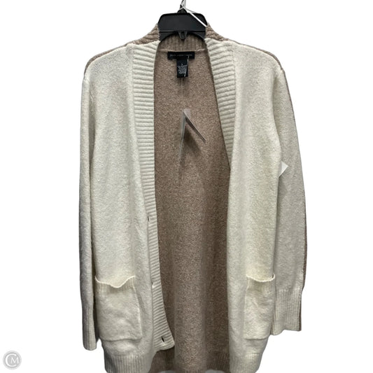 Cardigan By Joan Vass In Cream & Tan, Size: S