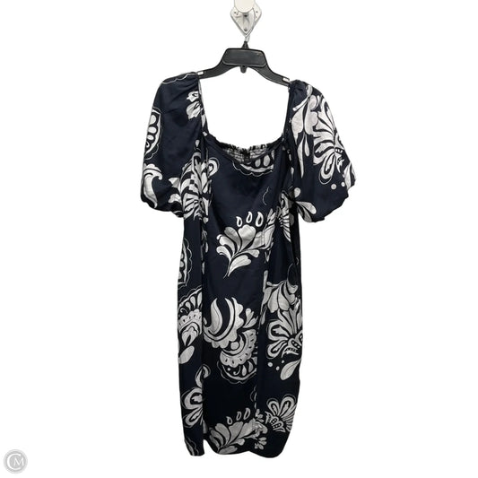 Dress Casual Midi By Ann Taylor In Blue & White, Size: 10p